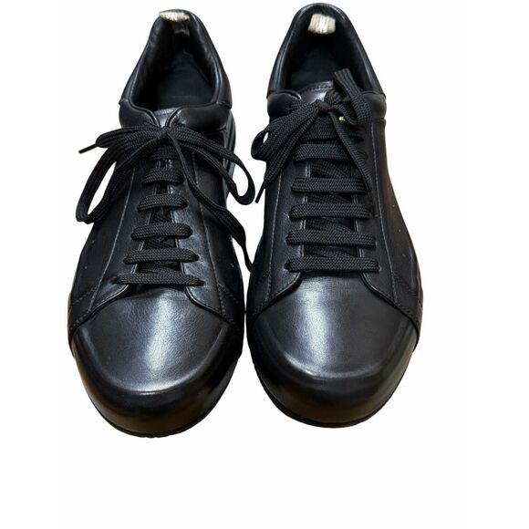 OFFICINE CREATIVE leather low-top sneakers in black Size 41/ US 8